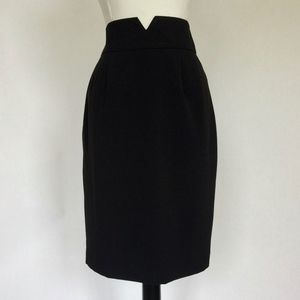 Tahari high waisted black pencil skirt